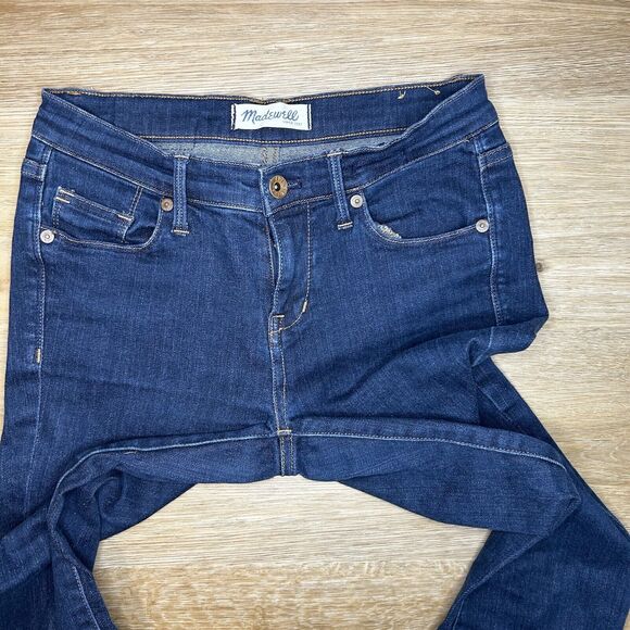 MADEWELL SKINNY JEANS WOMENS 25X32 BLUE - Picture 3 of 9